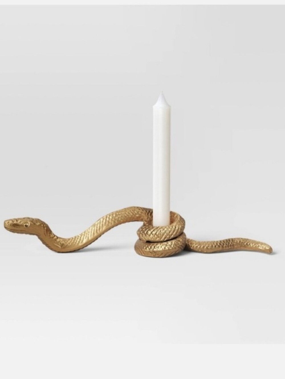 Threshold Set Of 2 Gold Serpent Snake CandleHolder - Picture 5 of 8
